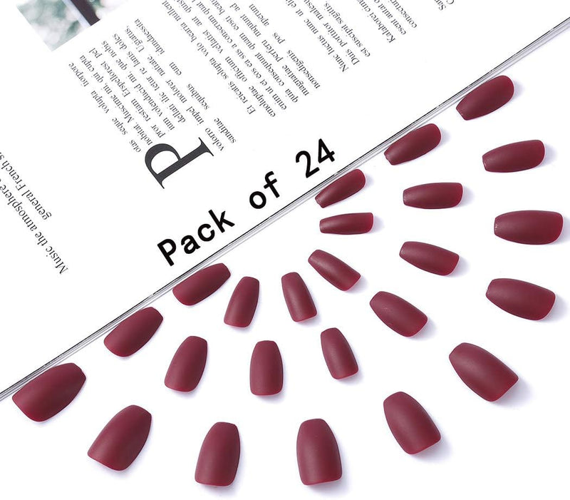 Campsis Matte False Nails Solid Color