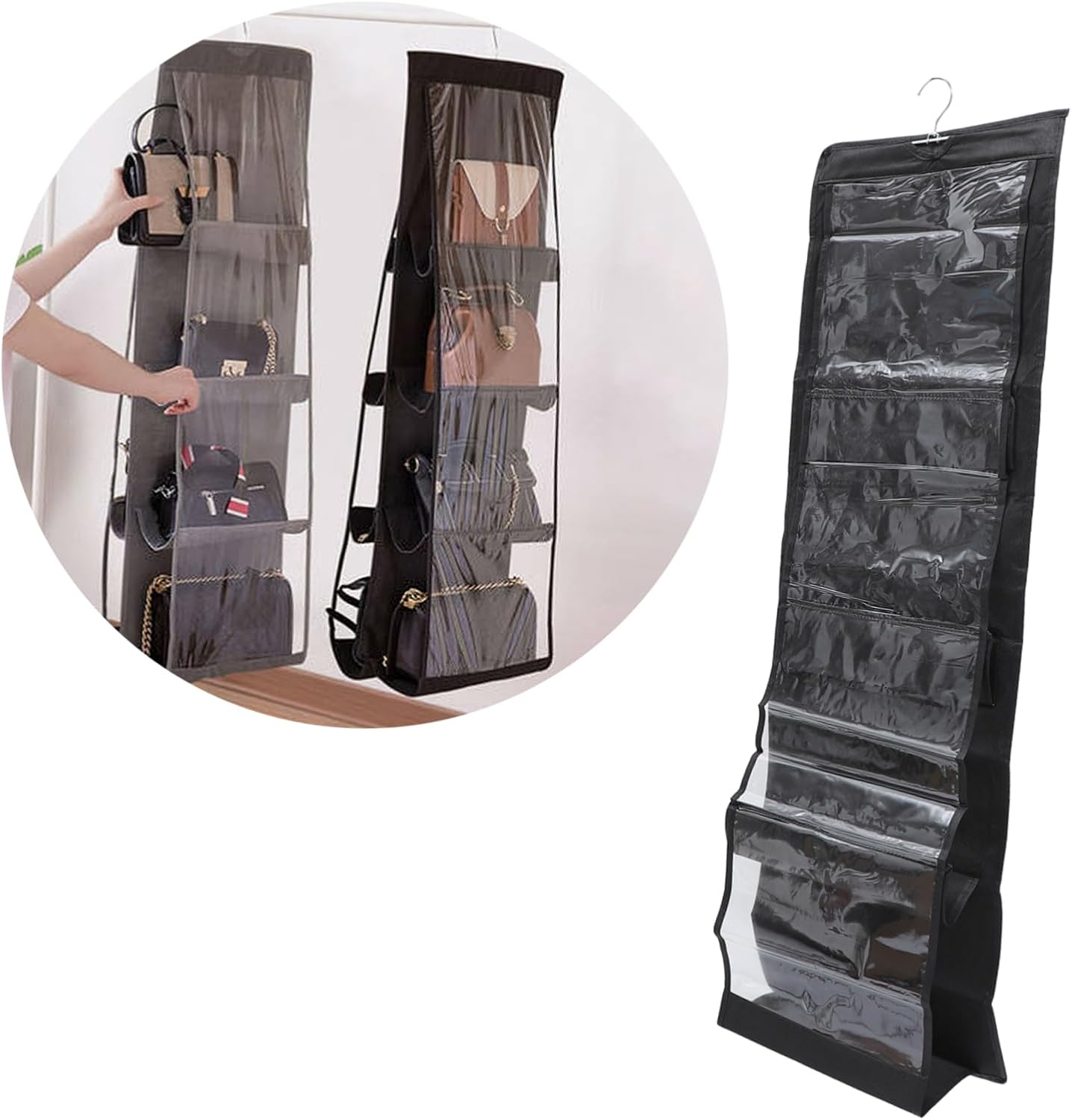 1pc Hanging Handbag Organizer Versatile Storage for Closets S-4848575 1pc Hanging Handbag Organizer Versatile Storage for Closets S-4848575