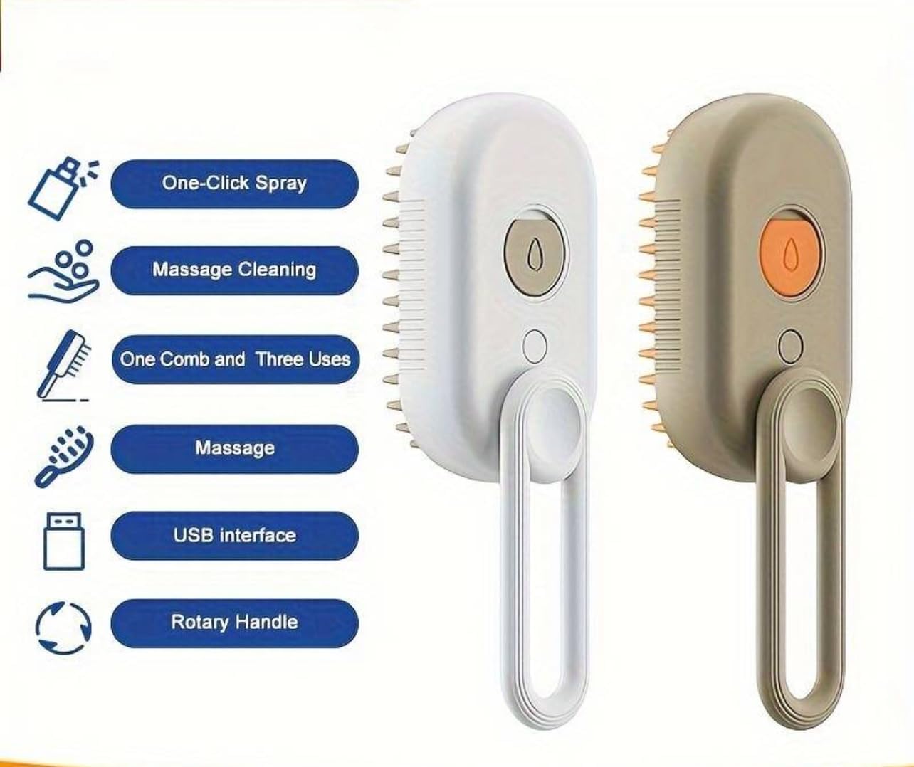 Smart Electric Steam Brush for Dogs and Cats Smart Electric Steam Brush for Dogs and Cats