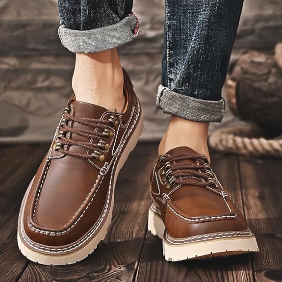 Men's Premium Cowhide Walking Shoes