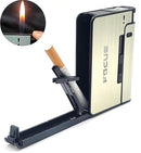 Focus Pioneer YH001 Automatic Cigarette Case Holder Box with Portable Lighter - TUZZUT Qatar Online Shopping