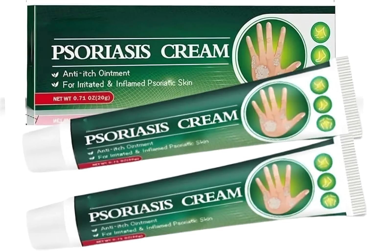 Natural Herbal Eczema Pruritus Psoriasis Ointment，Psoriasis Creams - Psoriasis Treatment, Antibacterial Cream,for Body Itching