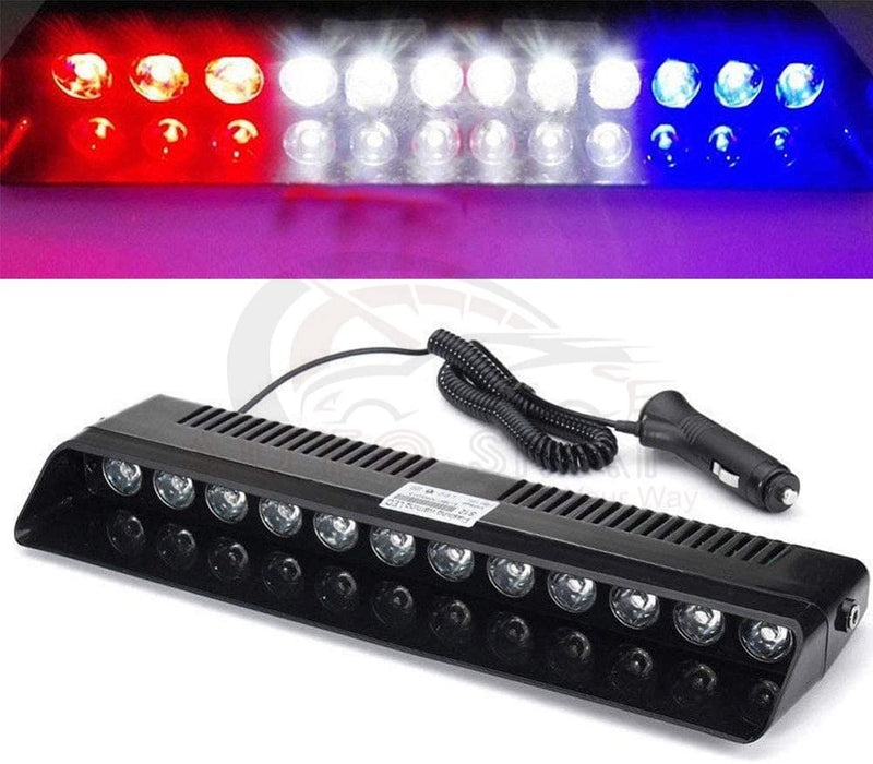 AUTO SNAP ASP_S12 High Power LED Multi-Function Strobe Flash Light Red Blue