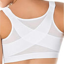 Breasts Front Closure Sports Bra Plus Size Wireless Back Support Bra X3118666