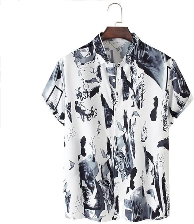Men Short sleeveTie Dye Printed Shirt S4097266 2XL Men Short sleeveTie Dye Printed Shirt S4097266 2XL