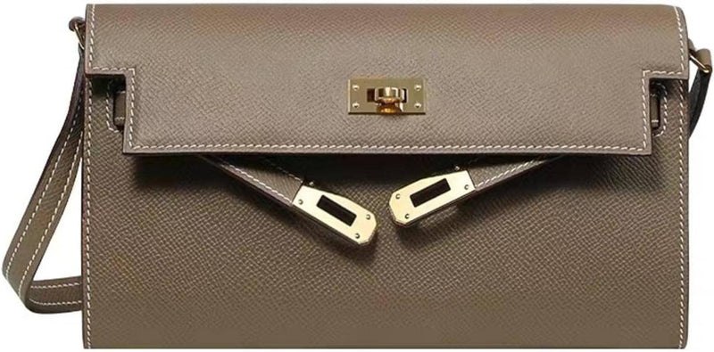 Luxury Trapezoid Leather Kelly Handbag KB47033 - TUZZUT Qatar Online Shopping