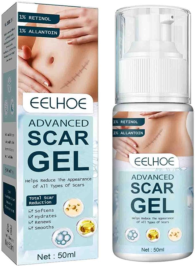 Scar Gel for Acne Scars Stretch Mark Removal Cream Advanced Scar Treatment, German Advanced Skin Renewal Gel, Natural Scar Therapeuti Gel, Scar Repair Gel Cream for Man and Women (1PC)