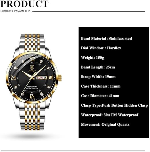 POEDAGAR 836 New Men's Watches Luxury Top Brand Waterproof Luminous Date Week Sports Watch S4566675 - Tuzzut.com Qatar Online Shopping