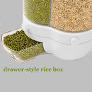 Rotating Food Bucket Transparent Rice Storage Container Rotatable Dry Food Fruit Cereal Storage Box Tank for Home Kitchen - TUZZUT Qatar Online Shopping