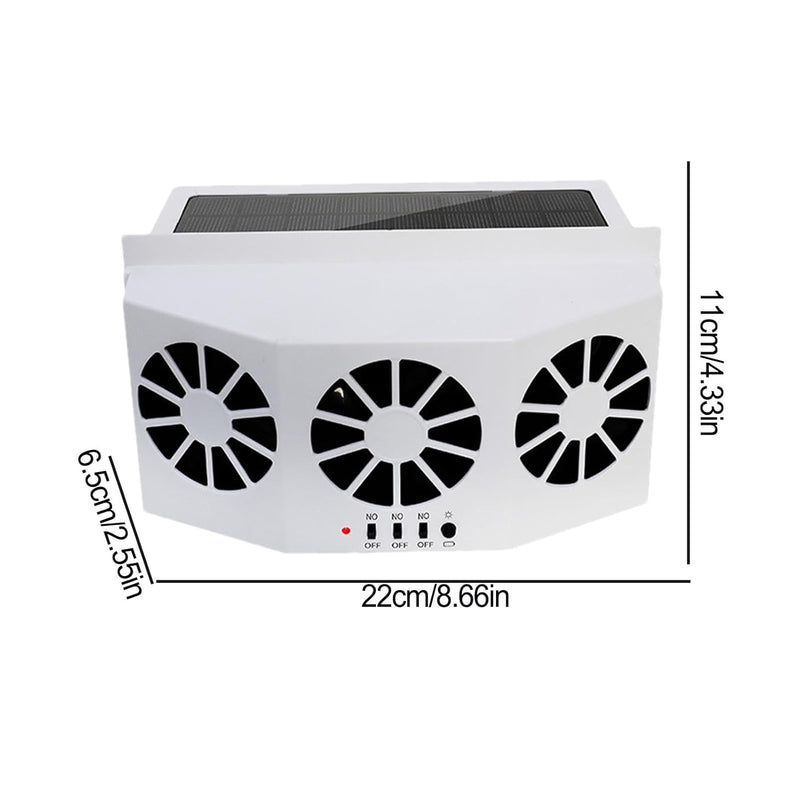 Solar-Powered Car Ventilation Fan - TUZZUT Qatar Online Shopping