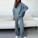 Winter Casual Warm Outfits Women Knitted Two Pieces Set L 028080917 - TUZZUT Qatar Online Shopping