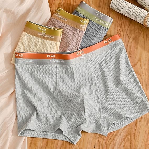Men's Boxer Briefs,Bubble Cotton Breathable Boxer Brief,4 Pieces - TUZZUT Qatar Online Shopping