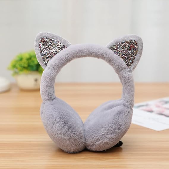Glitter Cat Ears Earmuffs Plush Earmuffs Winter S5082855 Glitter Cat Ears Earmuffs Plush Earmuffs Winter S5082855