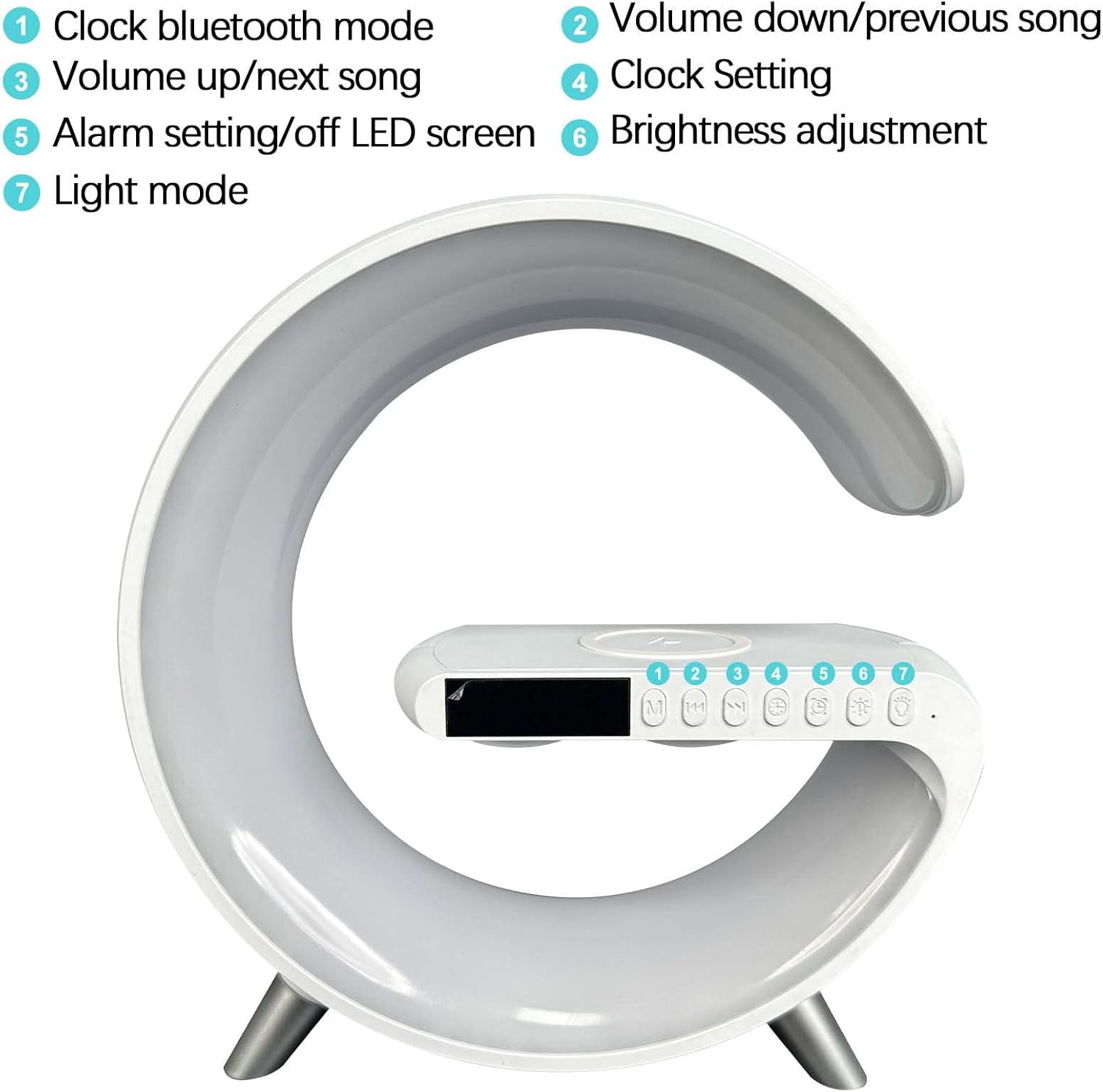 Wireless Charger Atmosphere Lamp With Bluetooth Speaker G63 Wireless Charger Atmosphere Lamp With Bluetooth Speaker G63