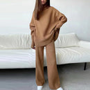 Winter Casual Warm Outfits Women Knitted Two Pieces Set L 028080917 - TUZZUT Qatar Online Shopping