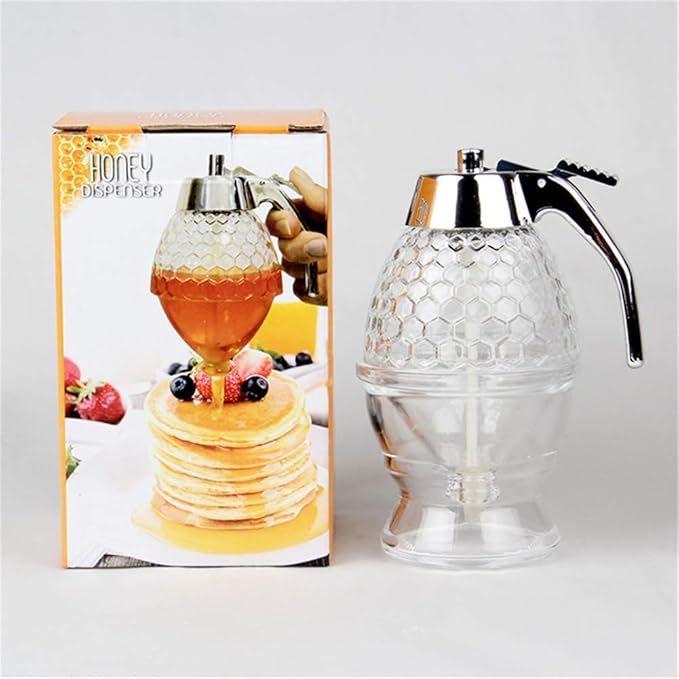 Honey dispenser no drip acrylic(ABS) with stand