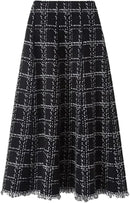 Vintage Fringe Plaid Knitted Skirt 58848 - TUZZUT Qatar Online Shopping
