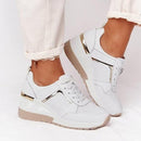 Womens Lace-up Wedge Sneaker WS0040