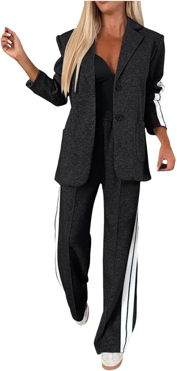 Lapel Long-Sleeved Casual Two-Piece Suit GGG3176442 - TUZZUT Qatar Online Shopping