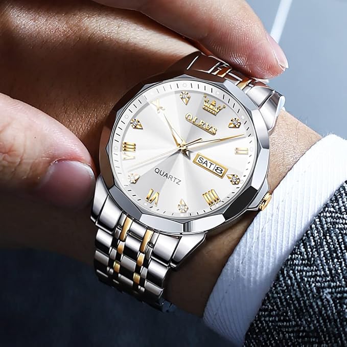 OLEVS Mens Stainless Steel Quartz Watch W304876 OLEVS Mens Stainless Steel Quartz Watch W304876