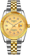 Men's Fashion Watches Diamonds Classic Design Stainless Steel Strap Watch 132095 - TUZZUT Qatar Online Shopping