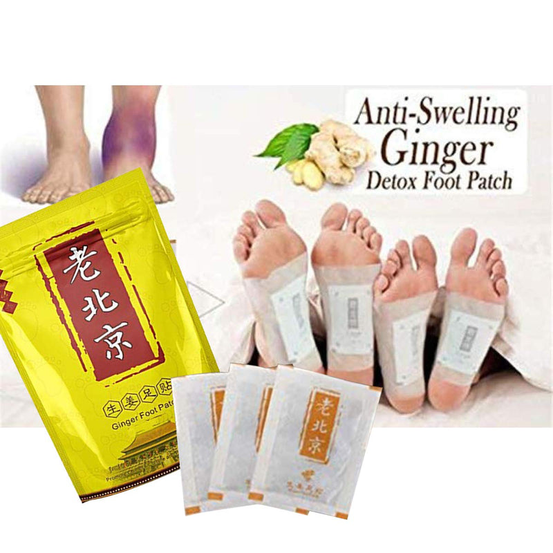 10 Pcs Ginger Foot Patch Detox Loss Weight Foot Patches Improve Sleep Feet Patch Anti- Swelling Revitalizing - Tuzzut.com Qatar Online Shopping