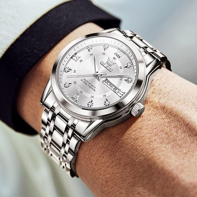 OLEVS Classic Business Stainless Steel Silver Watch W7522 OLEVS Classic Business Stainless Steel Silver Watch W7522