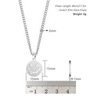 Smile Face Women's Pendants Necklaces Gothic Smiley Cool Hippie Streetwear Men's Necklaces H00