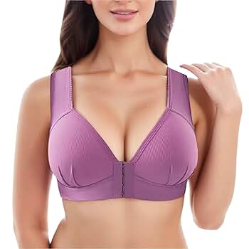 Front Closure Wide Strap Bra for Women 499674