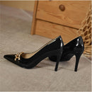 High Heels Chain Pointed Toe Ladies Shoes S443755174 - TUZZUT Qatar Online Shopping