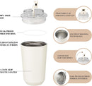Travel Coffee Mug Stainless Steel Vacuum Cup S4998142 - TUZZUT Qatar Online Shopping