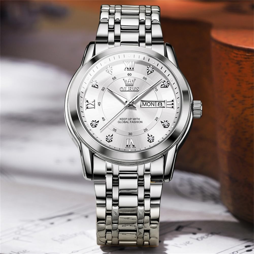 OLEVS Classic Business Stainless Steel Silver Watch W7522 OLEVS Classic Business Stainless Steel Silver Watch W7522