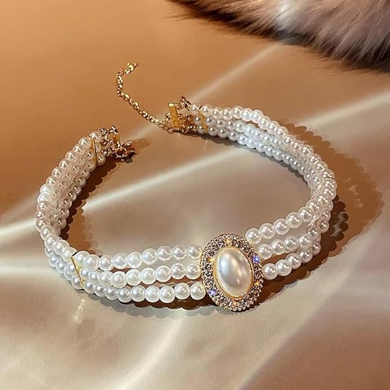 Aleasha White Pearl Necklaces Earrings Set AL88