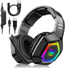 Onikuma K10 Gaming Headset with Surround Sound Pro Noise Canceling Gaming Headphones with Mic & RGB LED Light - Tuzzut.com Qatar Online Shopping