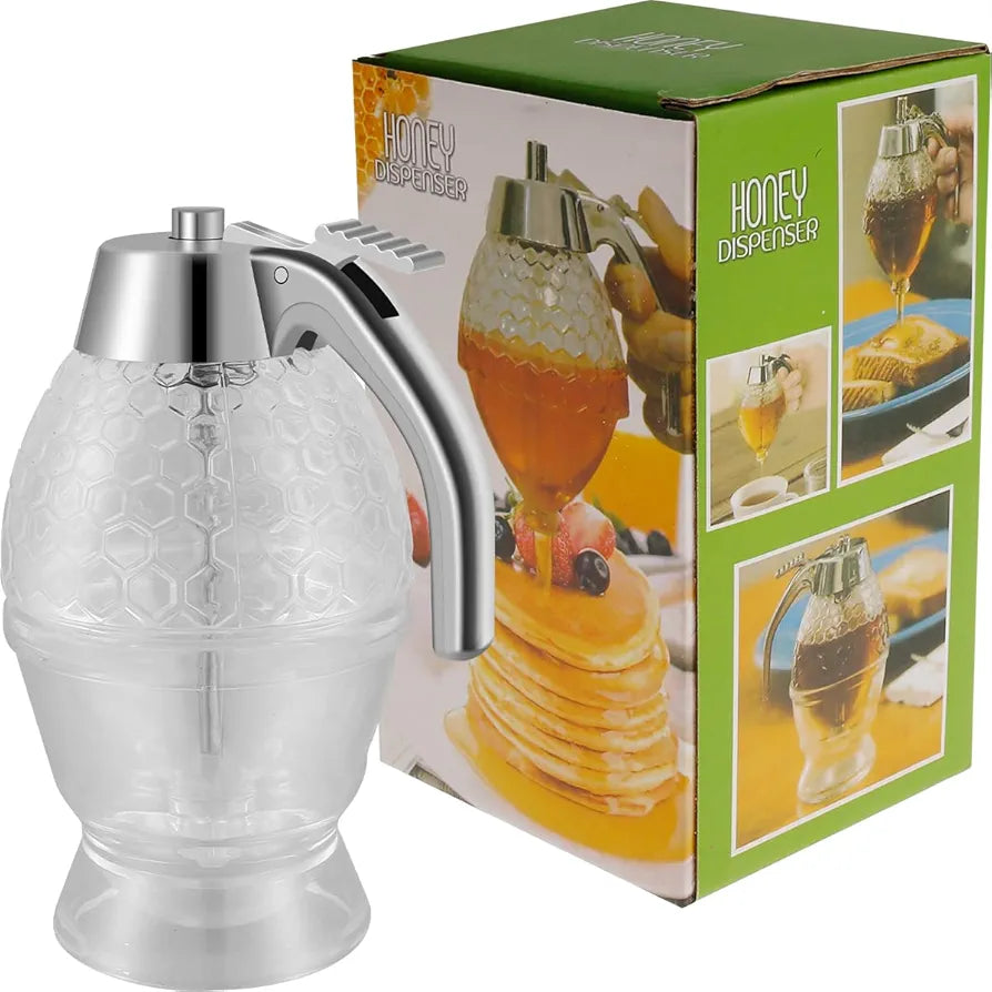 Honey Dispenser with Base No Drip Syrup Dispenser Reusable Plastic Acrylic Syrup Jar 200ml Honey Dispenser with Base No Drip Syrup Dispenser Reusable Plastic Acrylic Syrup Jar 200ml