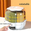 Rotating Food Bucket Transparent Rice Storage Container Rotatable Dry Food Fruit Cereal Storage Box Tank for Home Kitchen - TUZZUT Qatar Online Shopping