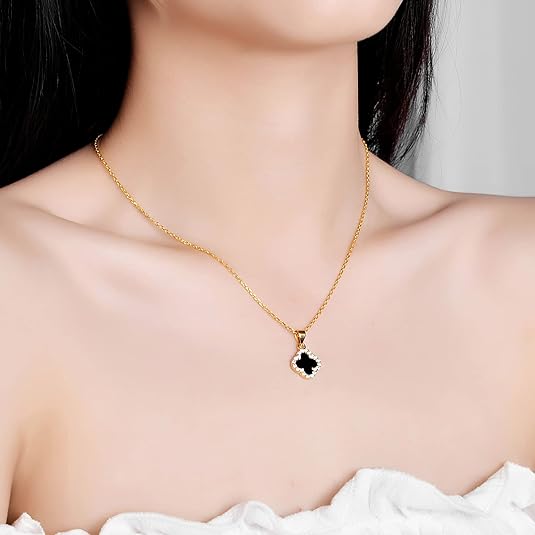 Four Leaf Crystal Clover Necklace NL626 Four Leaf Crystal Clover Necklace NL626