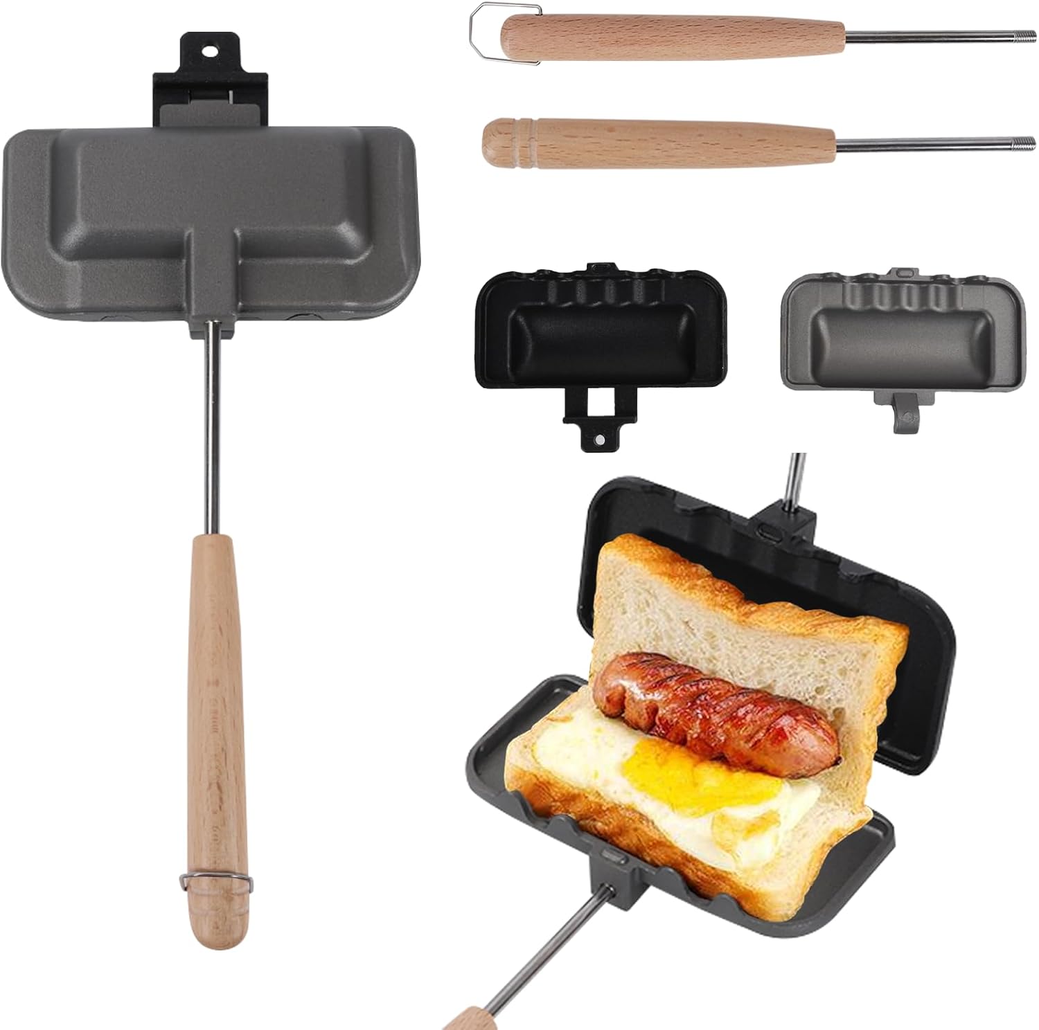 Hot Sandwich Maker,Double-Sided 4w1h Sandwich Baking Pan B-207542 Hot Sandwich Maker,Double-Sided 4w1h Sandwich Baking Pan B-207542