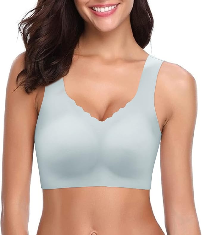 Sports Bras for  Women, Comfortable, Seamless, Lightly Lined, V-Neck - TUZZUT Qatar Online Shopping