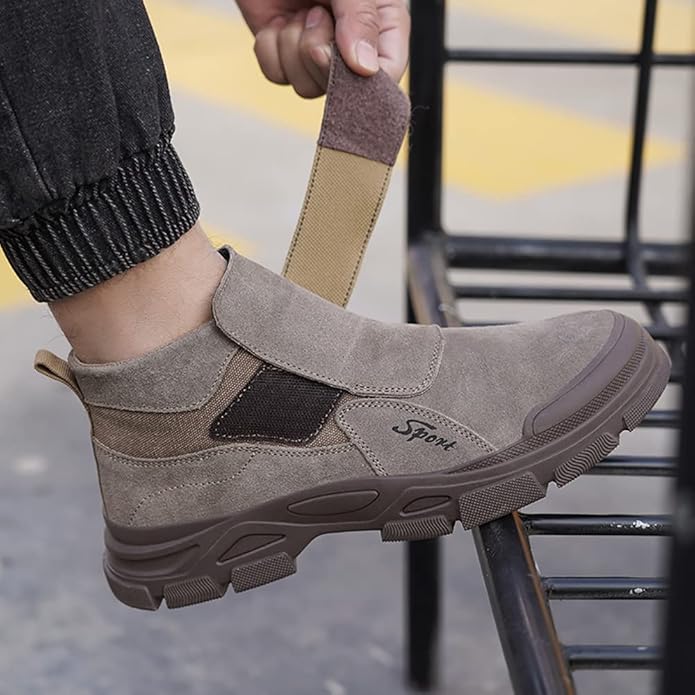 Suede Slip-On Walking Safety Toe 3644 - TUZZUT Qatar Online Shopping