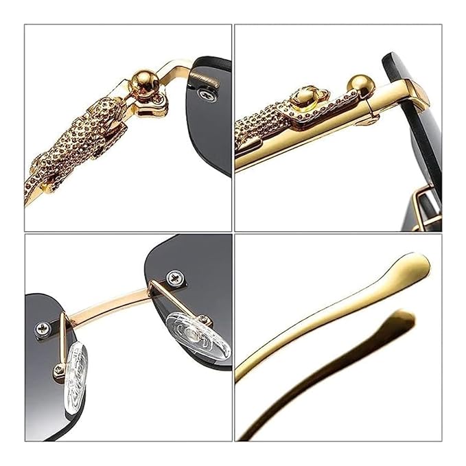 Men & Women Rectangle Leopard Arms Sunglasses S4552576 - TUZZUT Qatar Online Shopping