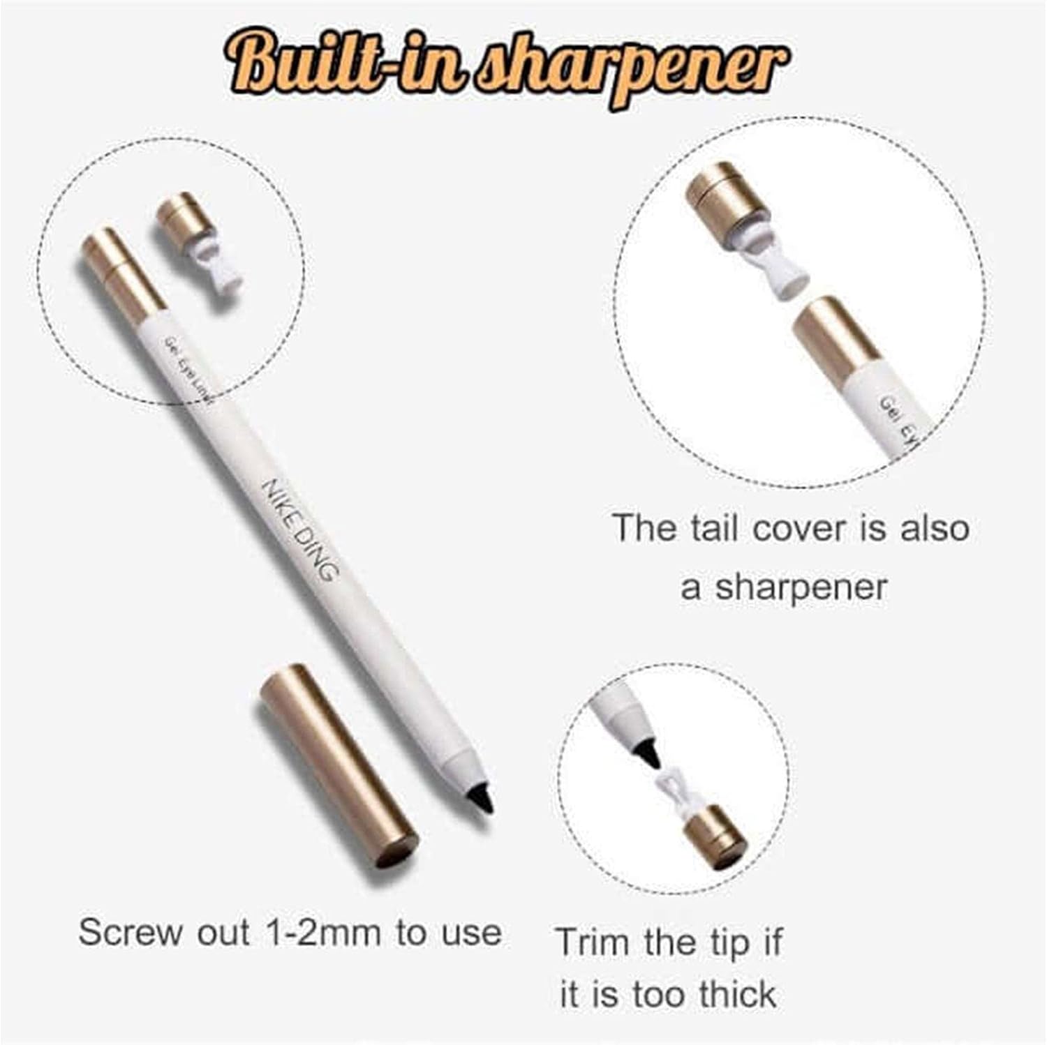 AOXO Long Wear Waterproof Ultra-slim Eyeliner Pencil Eyeliner Gel Pencil AOXO Long Wear Waterproof Ultra-slim Eyeliner Pencil Eyeliner Gel Pencil