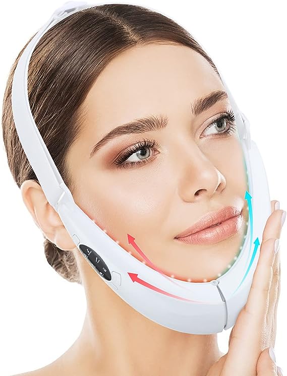 Intelligent Electric V- Face Shaping Massager Double Chin Reducer Face Lifting Machine Microcurrent Facial Device Lifting Slimming V-Face-Lift Belt Beauty Instrument