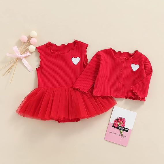 2pcs Newborn Baby Girl Skirt Bodysuit Set S3851313 - TUZZUT Qatar Online Shopping