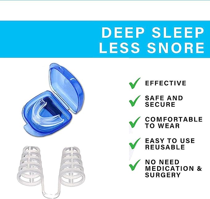 Anti Snore Devices, Lifreer Anti Snoring Devices, Snoring Solution Effective, Easy Snore Stopper for Men and Women Sleeping Aid Professional, Instant Relief Sleep, Ease Breathing S3449445 - T