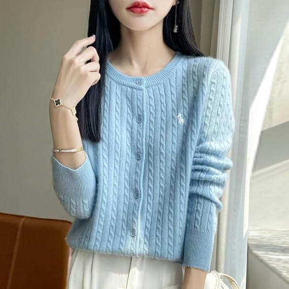 Twisted Round Neck Knitted Sweater KS8945 Twisted Round Neck Knitted Sweater KS8945