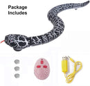 16 Inch Rechargeable RC Snake Toy Realistic Remote Control With Egg Shape Infrared Controller Terrifying Toys - TUZZUT Qatar Online Shopping