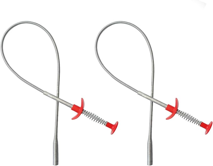Drain Snake, Spring Pipe Dredging Tool 21” Telescopic Flexible Pickup Claws Reusable Clog Remover For Drains Sink Toilet Vents