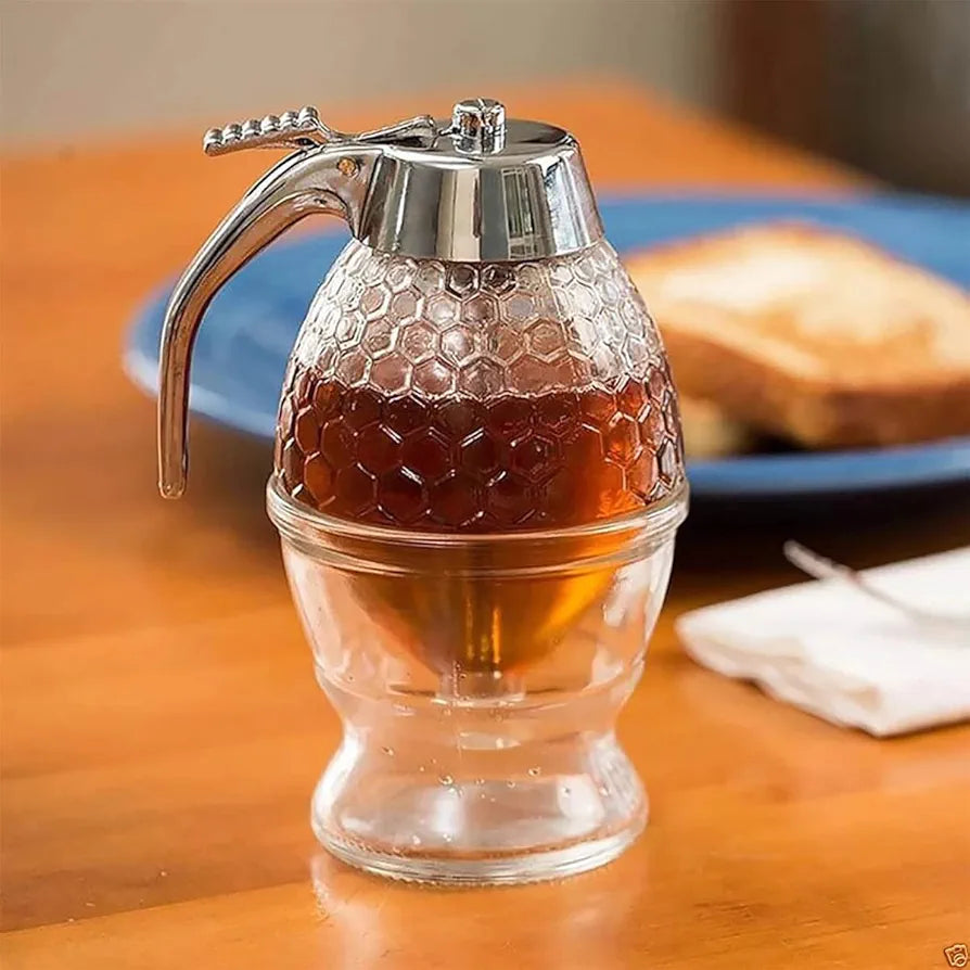 Honey Dispenser with Base No Drip Syrup Dispenser Reusable Plastic Acrylic Syrup Jar 200ml Honey Dispenser with Base No Drip Syrup Dispenser Reusable Plastic Acrylic Syrup Jar 200ml