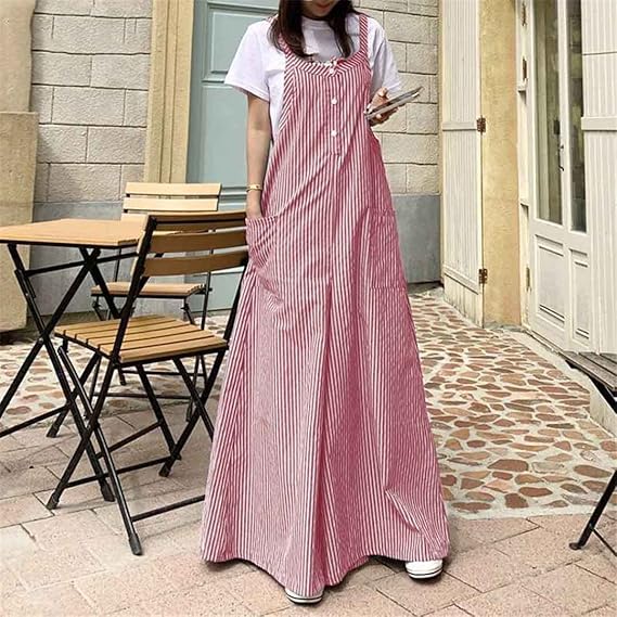 Vintage Striped Jumpsuits for Women, Casual Summer Wide Leg Pants S5045907 Vintage Striped Jumpsuits for Women, Casual Summer Wide Leg Pants S5045907